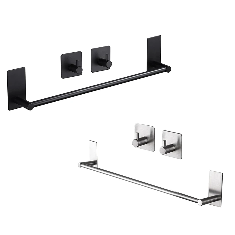 Towel Holder With 2 Packs Adhesive Hooks 16-Inch Hand Towel Rack Towel Hook Stick On Wall, Bathroom Hardware
Towel Holder With 2 Packs Adhesive Hooks 16-Inch Hand Towel Rack Towel Hook Stick On Wall, Bathroom Hardware