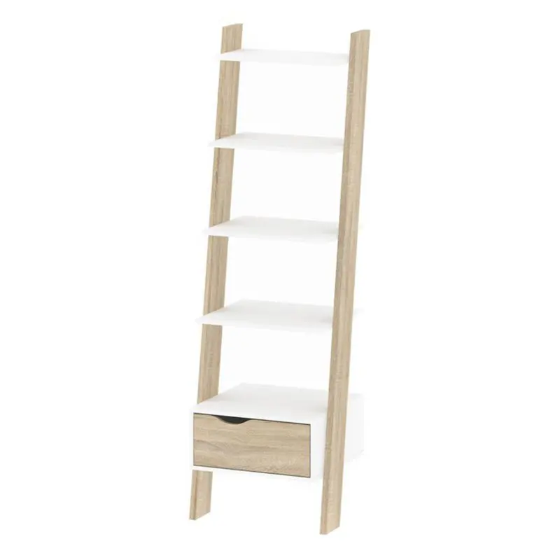 Diana 1 Drawer Bookcase; White/Oak Structure 
Diana 1 Drawer Bookcase; White/Oak Structure