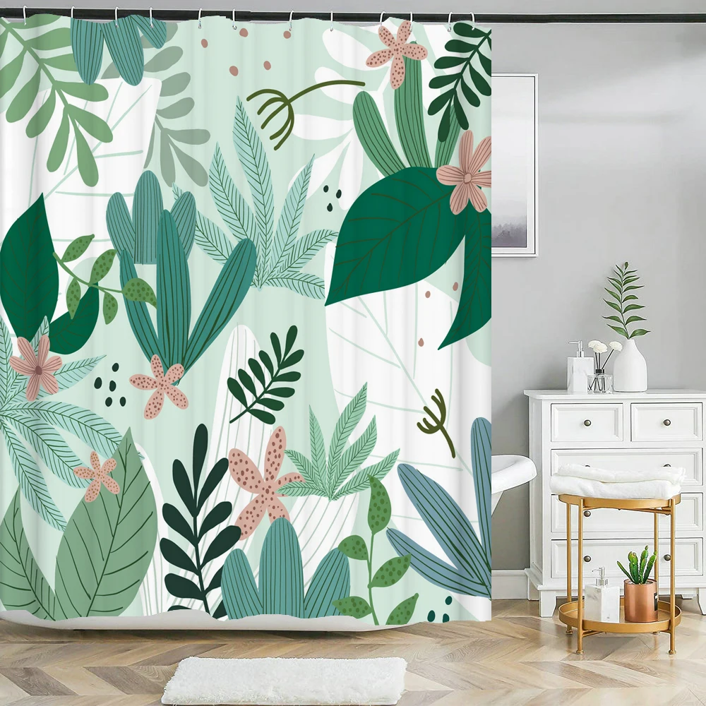 180x180cm Bathroom Waterproof Shower Curtain Plant leaf leaves Pattern Printing Polyester Home Decoration Curtain With Hooks
180x180cm Bathroom Waterproof Shower Curtain Plant leaf leaves Pattern Printing Polyester Home Decoration Curtain With Hooks