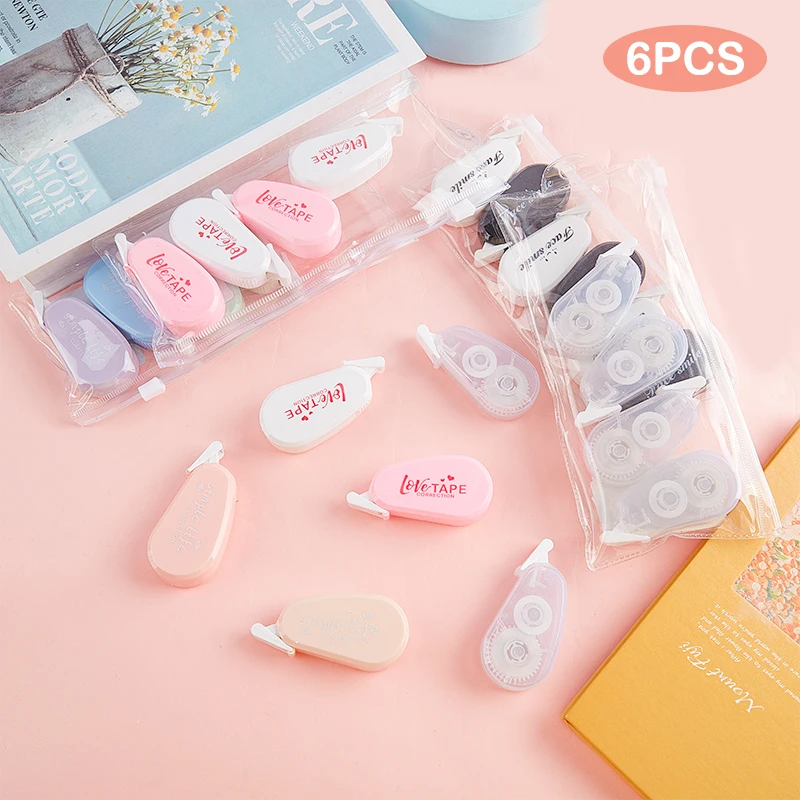 6pcs/set Mini Morandi Color Correction Tape Set School Supplies School Stationer Mini Cute Transparent Correction Strap Set
6pcs/set Mini Morandi Color Correction Tape Set School Supplies School Stationer Mini Cute Transparent Correction Strap Set