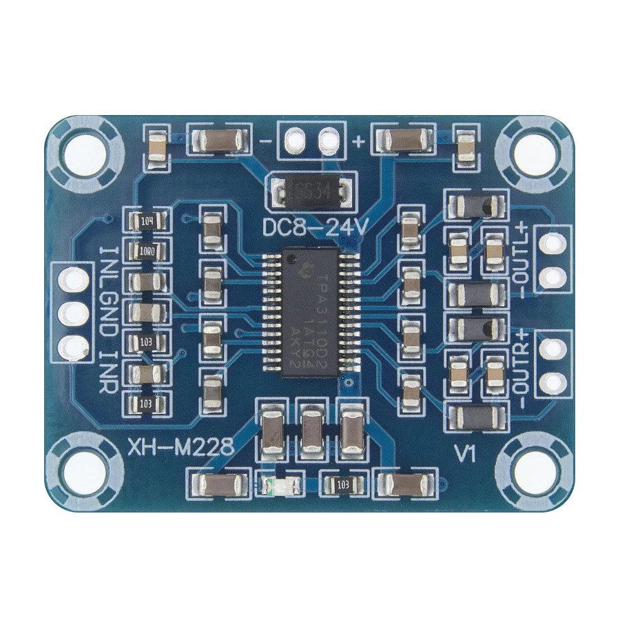 TPA3110 2X15W Digital Audio Stere Amplifier Board Module Mini Binaural AMP Controller 100dB DC 8-18V Max 3A
TPA3110 2X15W Digital Audio Stere Amplifier Board Module Mini Binaural AMP Controller 100dB DC 8-18V Max 3A