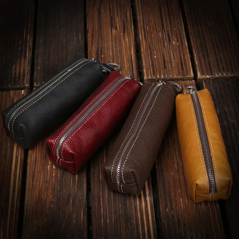 

Women Genuine Wholesale Bag Key Men Keychain Leather Wallet Case Cow Housekeepers Small Kay Purse Keychain Women Business