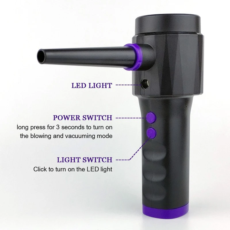 Upgraded Cordless Electric Compressed Air Duster -Blower & Vacuum 2-in-1,Replaces Canned Air Spray Cleaner for Computer Keyboard
Upgraded Cordless Electric Compressed Air Duster -Blower & Vacuum 2-in-1,Replaces Canned Air Spray Cleaner for Computer Keyboard