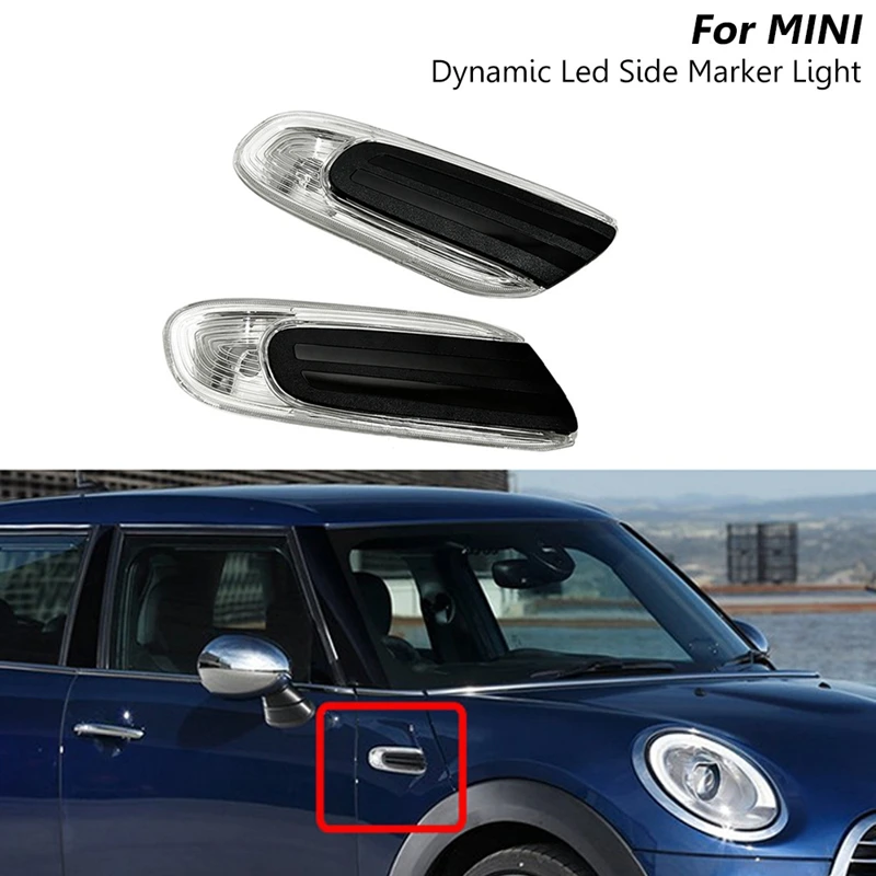 1 пара боковых габаритных огней для BMW Mini Cooper F55 F56 F57 2014-2020 белый 
1 пара боковых габаритных огней для BMW Mini Cooper F55 F56 F57 2014-2020 белый