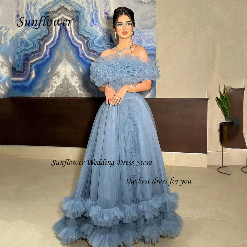 Sunflower Off the Shoulder Evening Dress Saudi Arabia 2023 Backless Slim Tulle A-LINE Prom dress Floor-Length Party Dress
Sunflower Off the Shoulder Evening Dress Saudi Arabia 2023 Backless Slim Tulle A-LINE Prom dress Floor-Length Party Dress