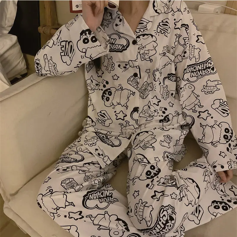 Kawaii Crayon Shin Chan пижамный комплект мультяшный анимационный весенний и осенний хлопковый женский пижамный комплект милый Повседневный домашни...
Kawaii Crayon Shin Chan пижамный комплект мультяшный анимационный весенний и осенний хлопковый женский пижамный комплект милый Повседневный домашни...