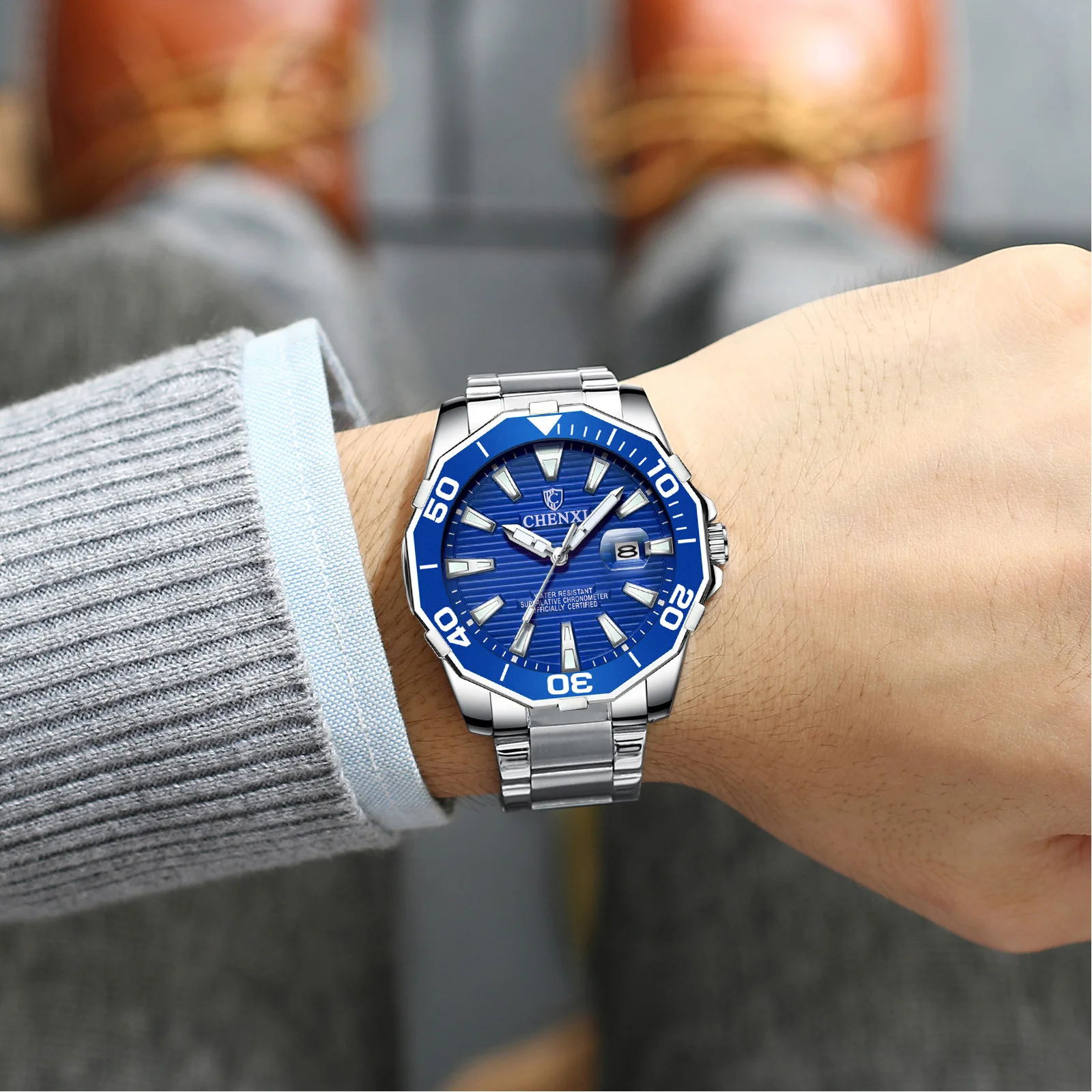 Stainless Steel Business Quartz Watch Men's Casual Watch Large Dial Waterproof Fashion Dress Watch Luxury Watch
Stainless Steel Business Quartz Watch Men's Casual Watch Large Dial Waterproof Fashion Dress Watch Luxury Watch