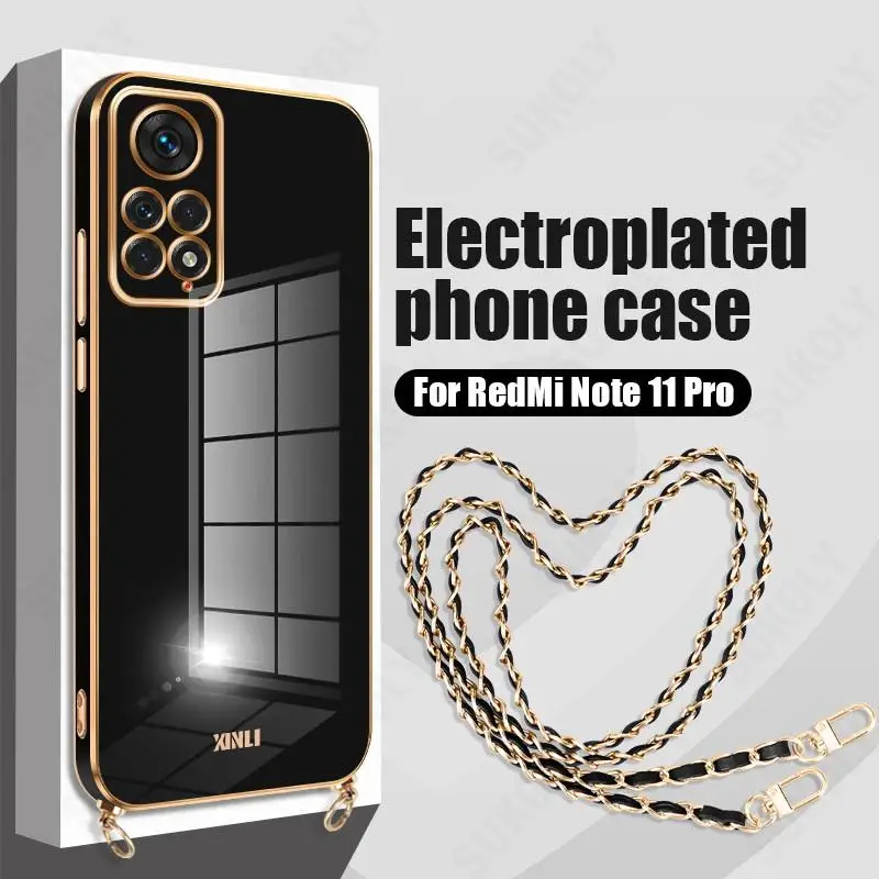 Crossbody Lanyard Chain Case For Xiaomi 13T 12T 11T Pro 11 Lite Redmi Note 12 11 10 Pro 5G Mi Poco X5 X3 Pro Plating Phone Cover
Crossbody Lanyard Chain Case For Xiaomi 13T 12T 11T Pro 11 Lite Redmi Note 12 11 10 Pro 5G Mi Poco X5 X3 Pro Plating Phone Cover