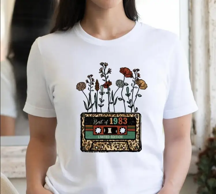 40th Birthday Gift for Her Shirt For Women 1983 Best Of O Neck Short Sleeve Top Tees 100% Cotton Streetwear y2k Drop shipping
40th Birthday Gift for Her Shirt For Women 1983 Best Of O Neck Short Sleeve Top Tees 100% Cotton Streetwear y2k Drop shipping