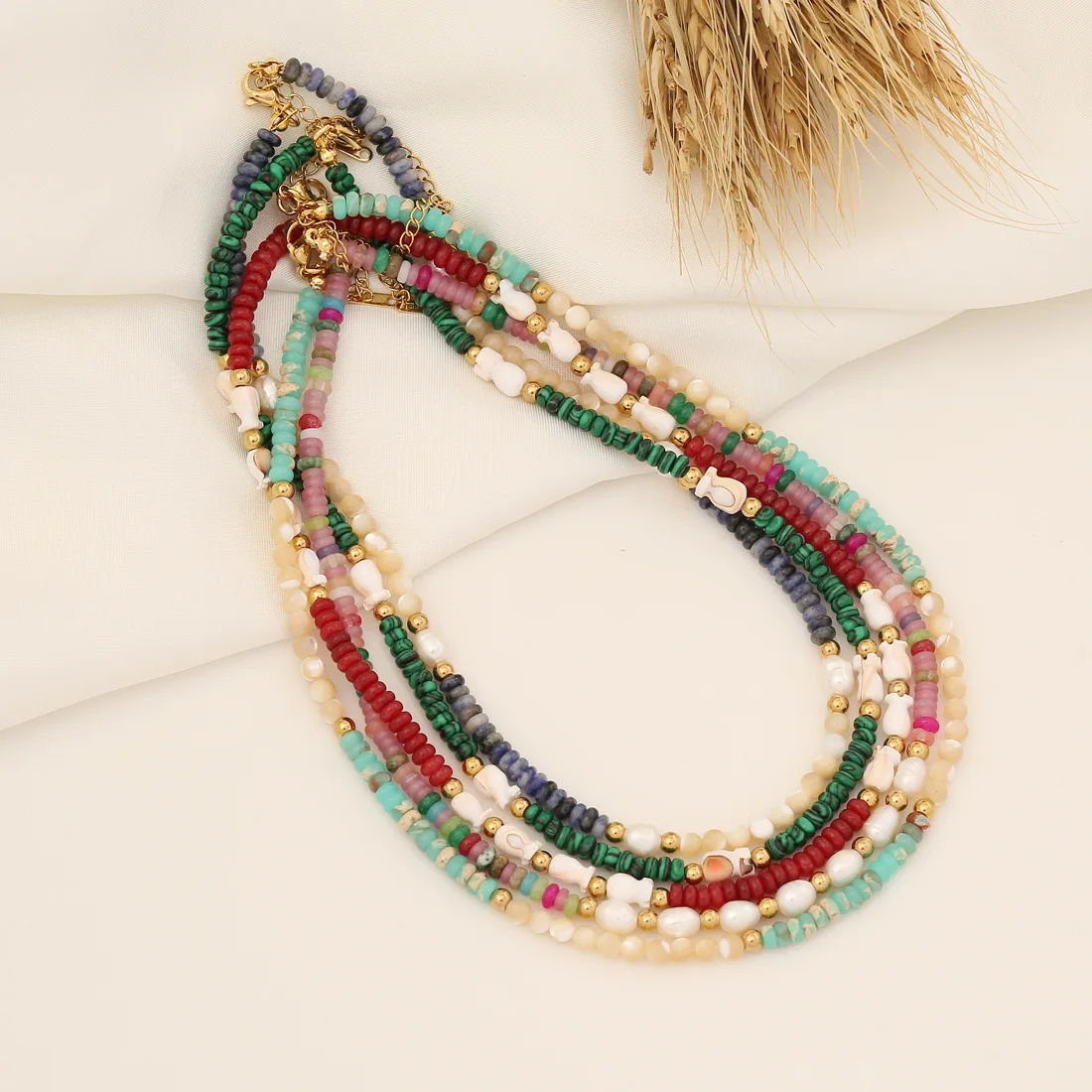 2022 New Original Design Jewelry Abacus Beads Natural Stone Necklace Bohemian Pearl Beads Collar Chain Necklace for Women
2022 New Original Design Jewelry Abacus Beads Natural Stone Necklace Bohemian Pearl Beads Collar Chain Necklace for Women