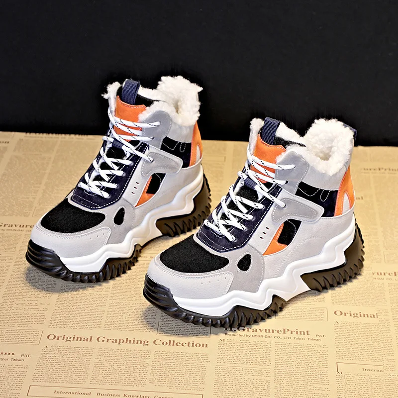 7cm Microfiber Synthetic Platform Wedge Casual Women Shoes Chunky Sneakers Autumn Spring Winter Plush Warm Females Shoes
7cm Microfiber Synthetic Platform Wedge Casual Women Shoes Chunky Sneakers Autumn Spring Winter Plush Warm Females Shoes