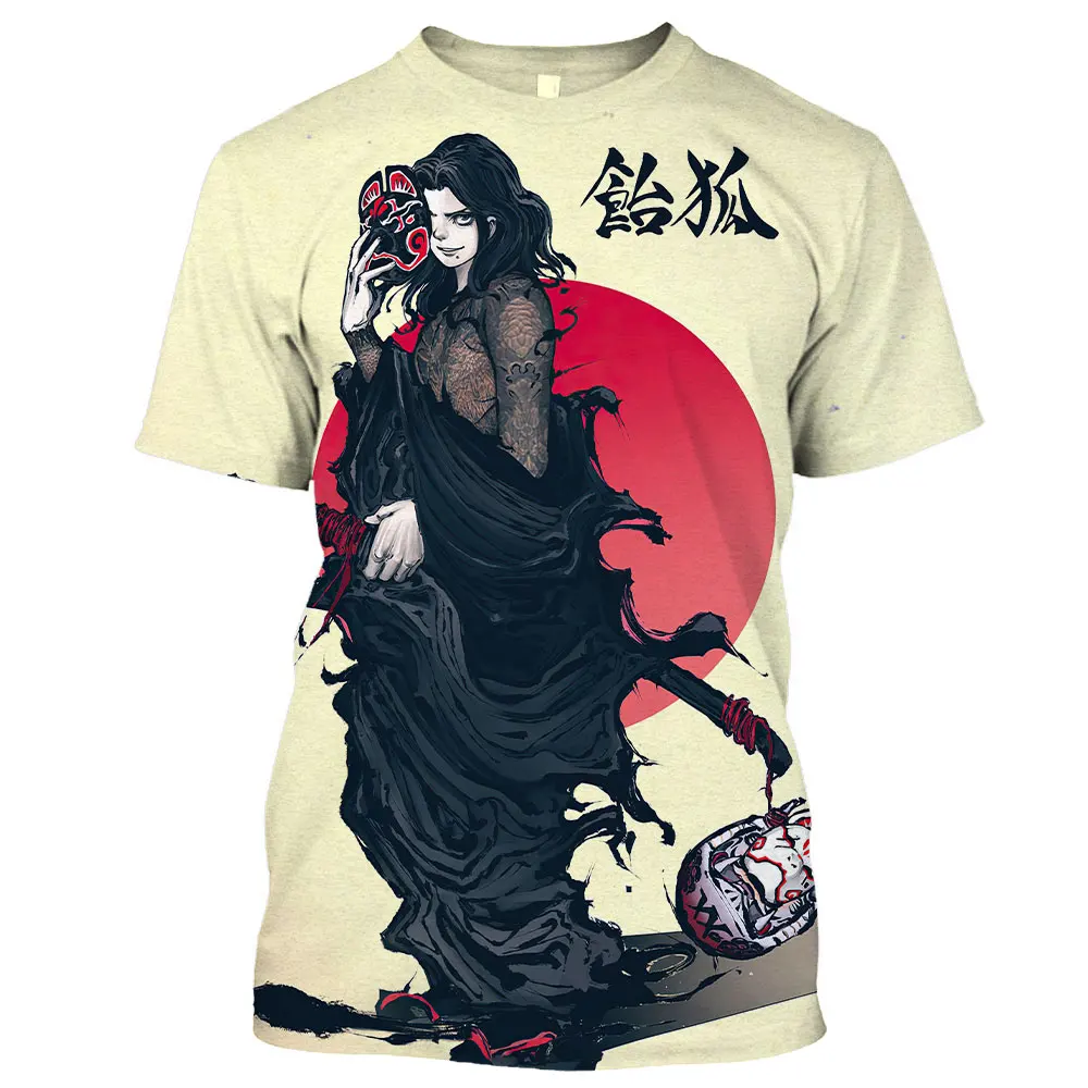 Japanese Geisha Samurai Men's T Shirt Round Neck Casual Short Sleeve Tops Men's Clothing Summer Oversized Harajuku Streetwear
Japanese Geisha Samurai Men's T Shirt Round Neck Casual Short Sleeve Tops Men's Clothing Summer Oversized Harajuku Streetwear