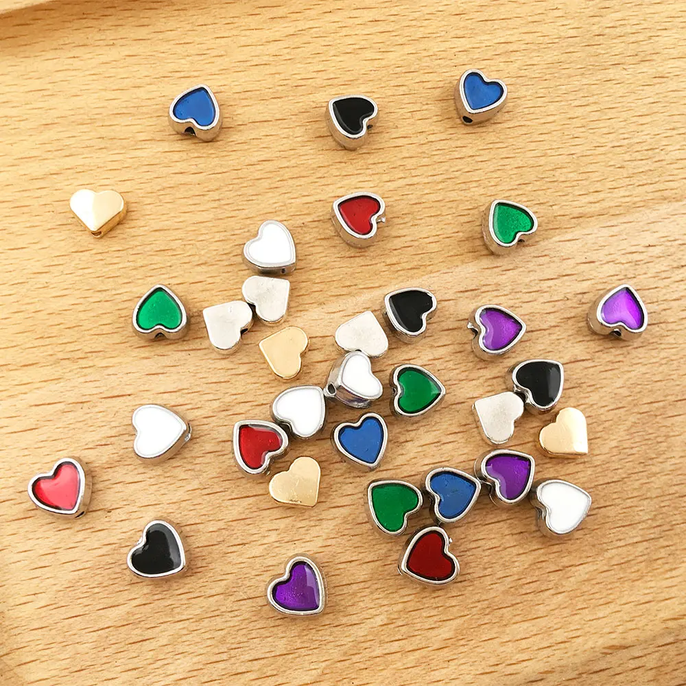 10pcs/lot Zinc Alloy Enamel Gold Plated Heart Large Hole Spacer Beads for Bracelets Necklace Earring Jewelry Making Findings
10pcs/lot Zinc Alloy Enamel Gold Plated Heart Large Hole Spacer Beads for Bracelets Necklace Earring Jewelry Making Findings