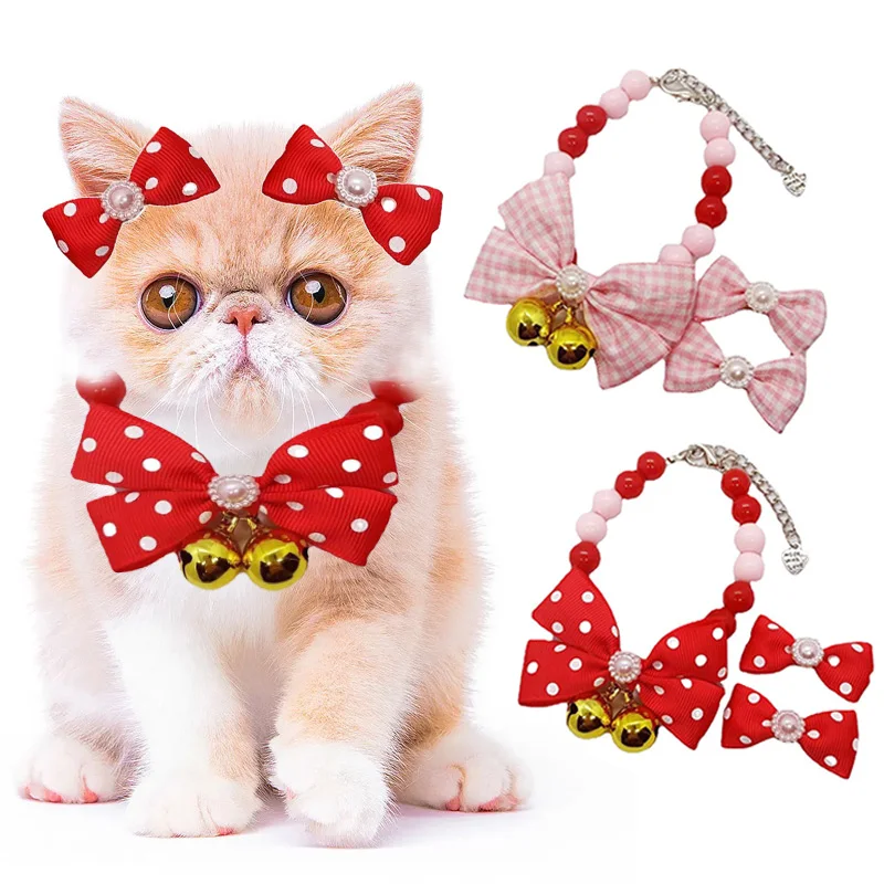 Pet Hairpin Dog Collar Bell Necklace Princess Style Pet Accessories Bow Sweet Cute Collar For Cats Dogs Fresh Universal Jewelry
Pet Hairpin Dog Collar Bell Necklace Princess Style Pet Accessories Bow Sweet Cute Collar For Cats Dogs Fresh Universal Jewelry