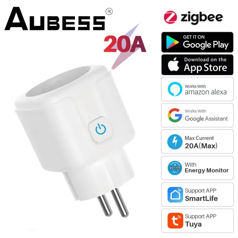 Tuya 20A ZigBee EU Smart Plug 220V Power Monitor Wireless Socket Remote Lights Water Heater Control Works With Google Home Alexa
Tuya 20A ZigBee EU Smart Plug 220V Power Monitor Wireless Socket Remote Lights Water Heater Control Works With Google Home Alexa