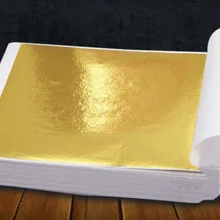 100 Sheets 9x9cm Shiny Gold Foil Paper Silver Foil Paper Slime Mixture Crystal Clay Gold Foil Clay Christmas Decoration