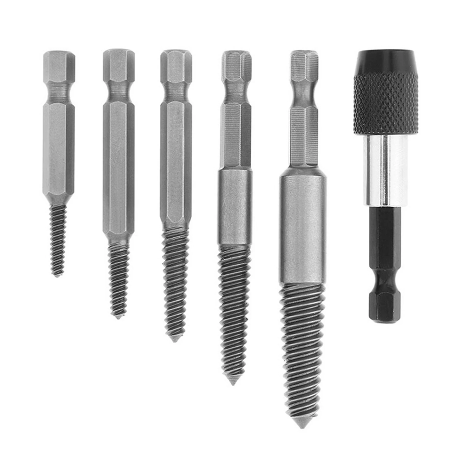 6pcs/set Bolt Remover Screw Extractor HSS Screw Remover Drill Bits With Hex Shank And Spanner For Broken / Damaged Bolt Stud
6pcs/set Bolt Remover Screw Extractor HSS Screw Remover Drill Bits With Hex Shank And Spanner For Broken / Damaged Bolt Stud