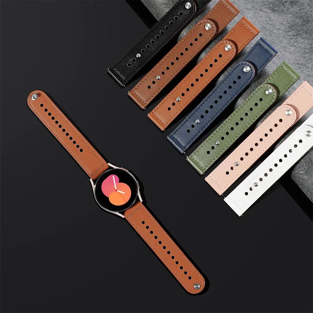 Leather Band For Samsung Galaxy Watch 5 pro/4 Classic/3/active 2/Gear S3 22mm/20mm bracelet Huawei watch gt 2 3 pro 46mm Strap
Leather Band For Samsung Galaxy Watch 5 pro/4 Classic/3/active 2/Gear S3 22mm/20mm bracelet Huawei watch gt 2 3 pro 46mm Strap