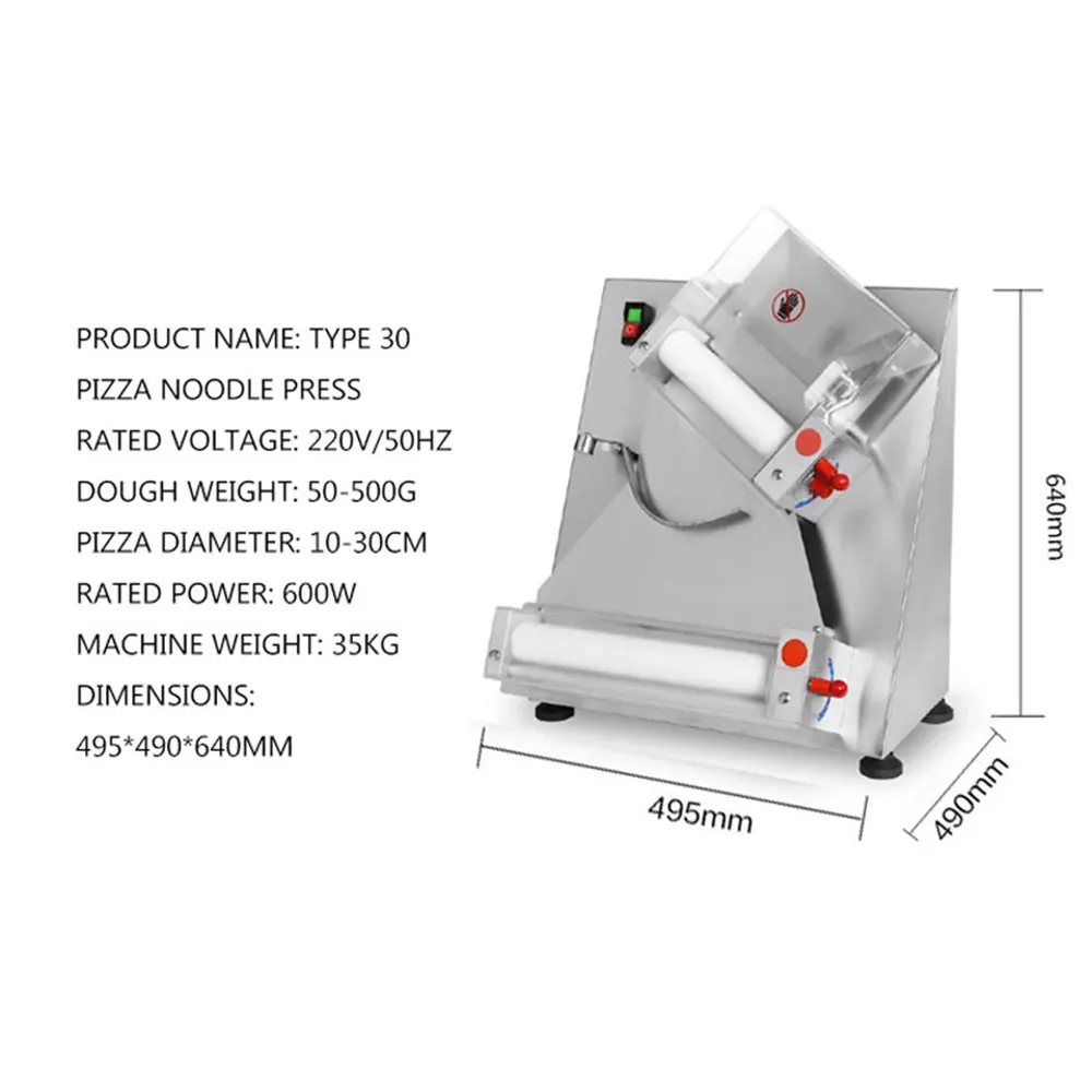 Commercial Pizza Paste Pressing Machine Noodle Forming Press Machine Electric Dough Kneader 10-30cm
Commercial Pizza Paste Pressing Machine Noodle Forming Press Machine Electric Dough Kneader 10-30cm
