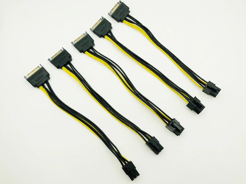 5PCS 20CM SATA to 6pin Graphics Card Power Cable SATA 15pin to 6pin PCIe PCI-e PCI Express Adapter Power Supply for Miner Mining
5PCS 20CM SATA to 6pin Graphics Card Power Cable SATA 15pin to 6pin PCIe PCI-e PCI Express Adapter Power Supply for Miner Mining
