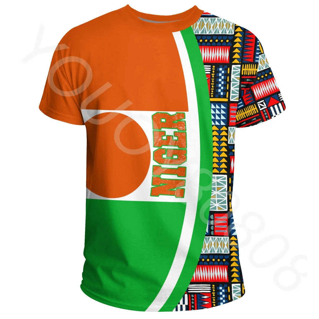 

African Zone Apparel New Casual Sweatshirts Street Style Print Nigerian Flag and Kent Pattern Featured Tops