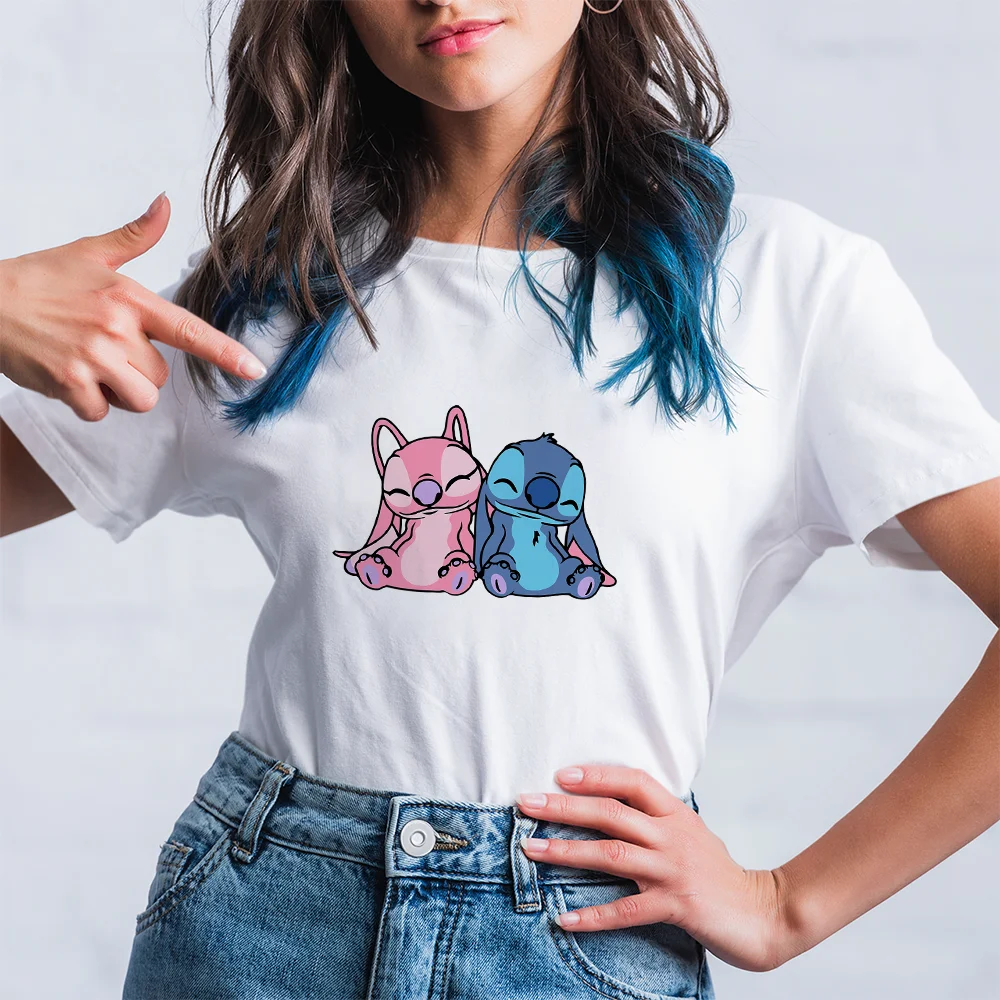 Summer New Products Disney T Shirt Women Short Sleeve Lilo & Stitch Cartoon Printing Harajuku Black White T-Shirt Female
Summer New Products Disney T Shirt Women Short Sleeve Lilo & Stitch Cartoon Printing Harajuku Black White T-Shirt Female