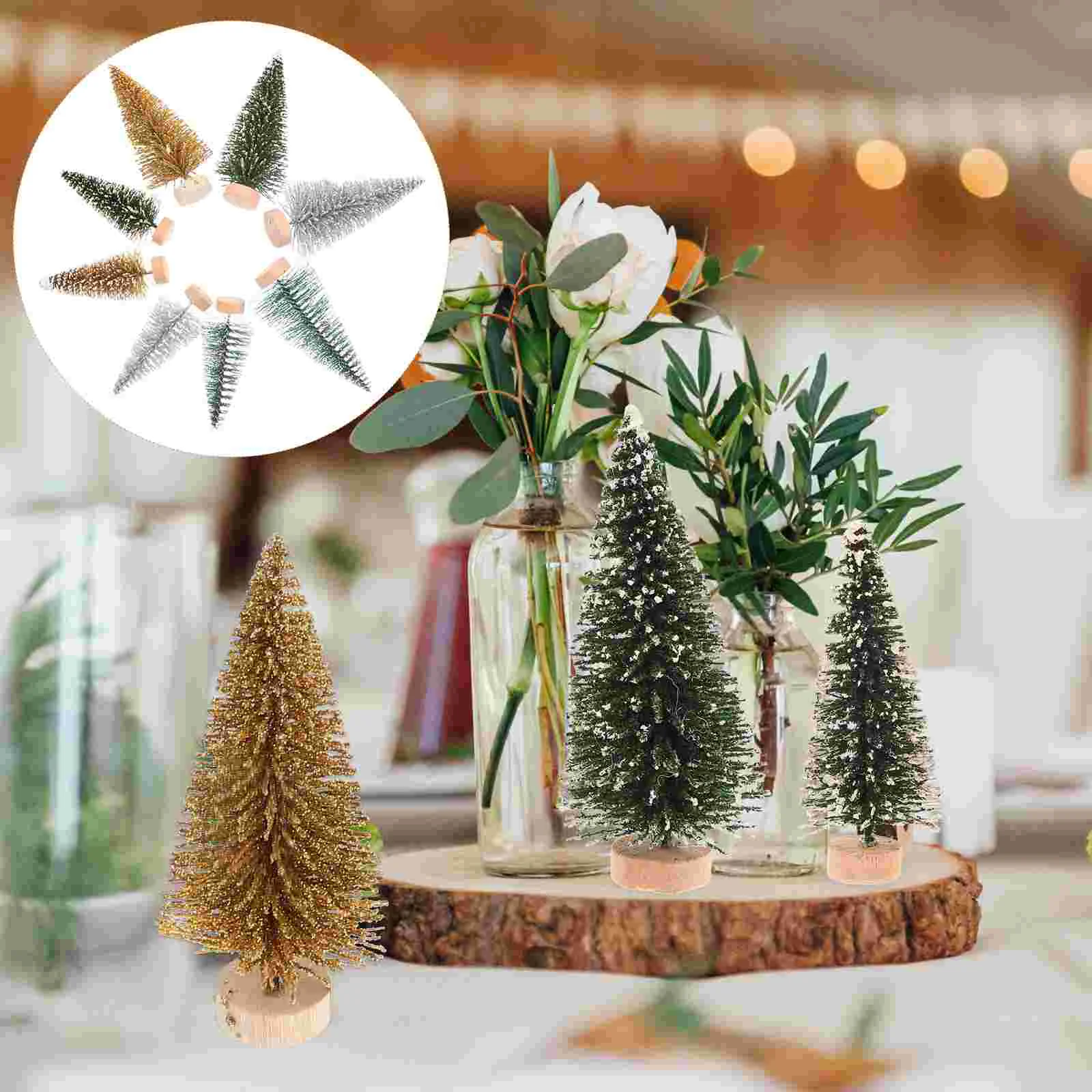 Christmas Trees Mini Treeartificialsisal Snow Ornaments Pine Tabletop Decoration Desktop Miniature Base Withdecorated Table
Christmas Trees Mini Treeartificialsisal Snow Ornaments Pine Tabletop Decoration Desktop Miniature Base Withdecorated Table