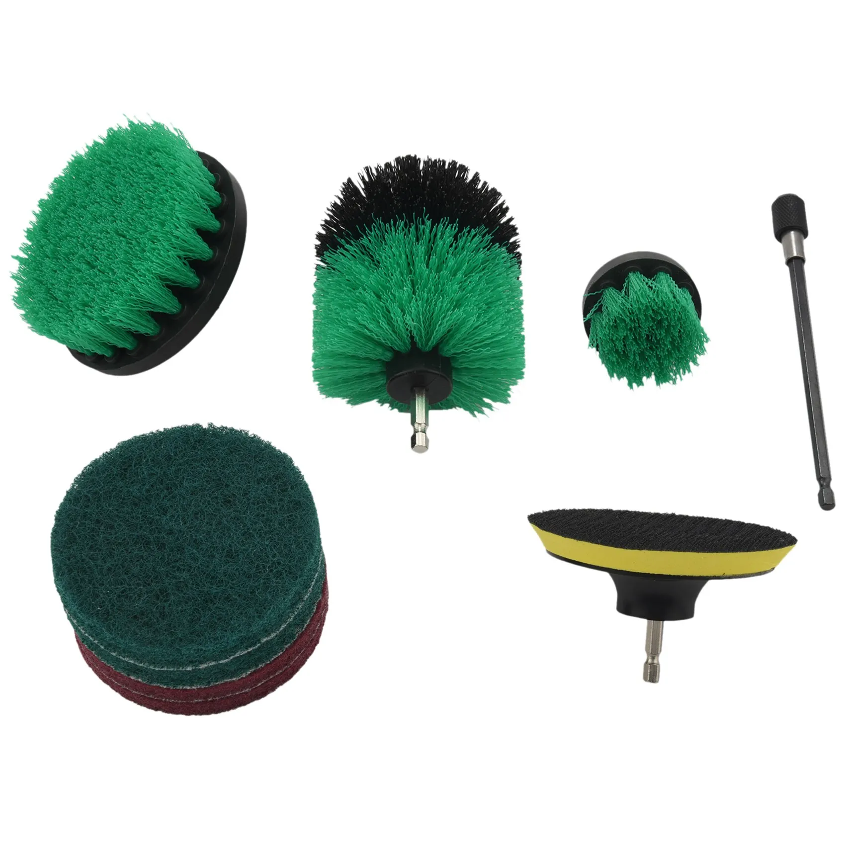9Pcs Drill Brush Attachment Kit Power Scrubber Drill Brushes with 6 inch Long Reach Extension for Cleaning Bathroom, Kitchen,
9Pcs Drill Brush Attachment Kit Power Scrubber Drill Brushes with 6 inch Long Reach Extension for Cleaning Bathroom, Kitchen,