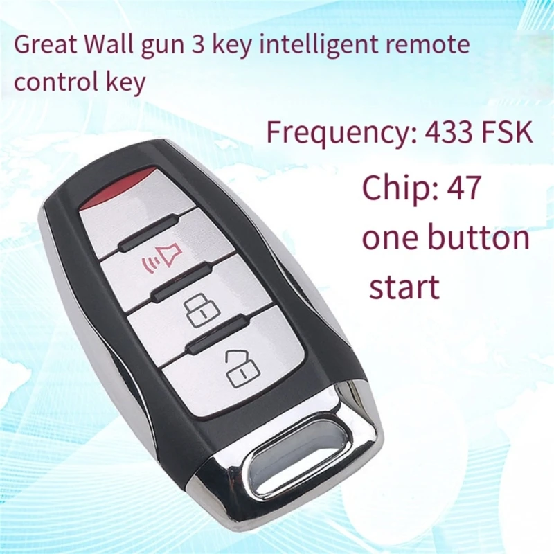 Keyless Go-Smart Remote Car Key Fob Compatible-for Great-Wall Haval-Pao Cannon-X P Series Remote 433Mhz with ID47 Chip H9EE
Keyless Go-Smart Remote Car Key Fob Compatible-for Great-Wall Haval-Pao Cannon-X P Series Remote 433Mhz with ID47 Chip H9EE