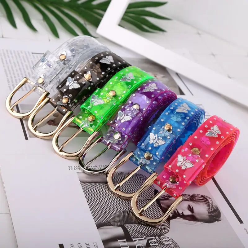 Sweet Candy Color for butterfly Belt Women Dress Transparent Jelly Waist Drop Shipping
Sweet Candy Color for butterfly Belt Women Dress Transparent Jelly Waist Drop Shipping