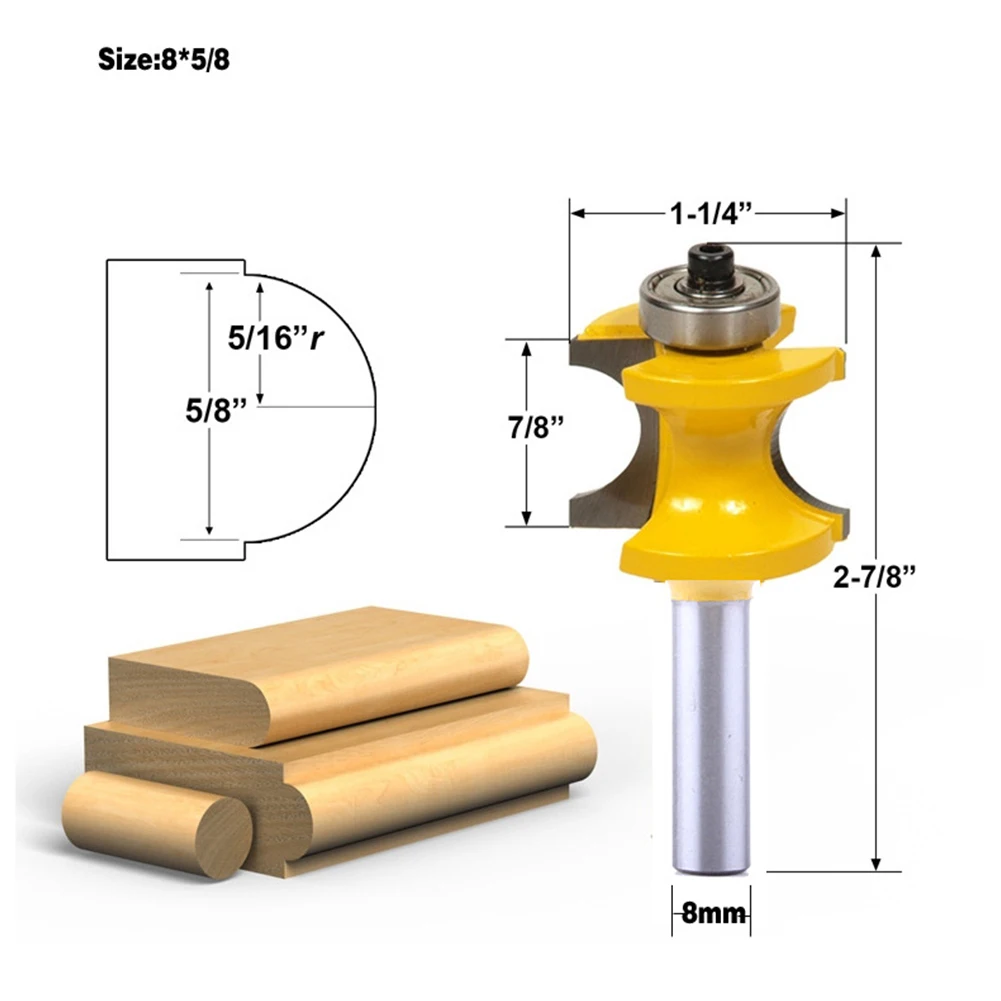 5pcs Router Bit 8mm Shank Carbide Corner Bead End Milling Cutter 1/4'' 3/8'' 1/2'' 5/8'' 3/4'' For Wood Carving Woodworking Tool
5pcs Router Bit 8mm Shank Carbide Corner Bead End Milling Cutter 1/4'' 3/8'' 1/2'' 5/8'' 3/4'' For Wood Carving Woodworking Tool