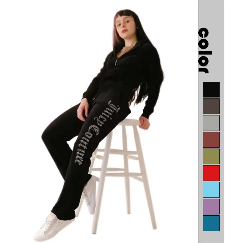Juicy Women's Sportswear Brand Fashion Velvet Suit High Quality Sportswear Two Piece
Juicy Women's Sportswear Brand Fashion Velvet Suit High Quality Sportswear Two Piece