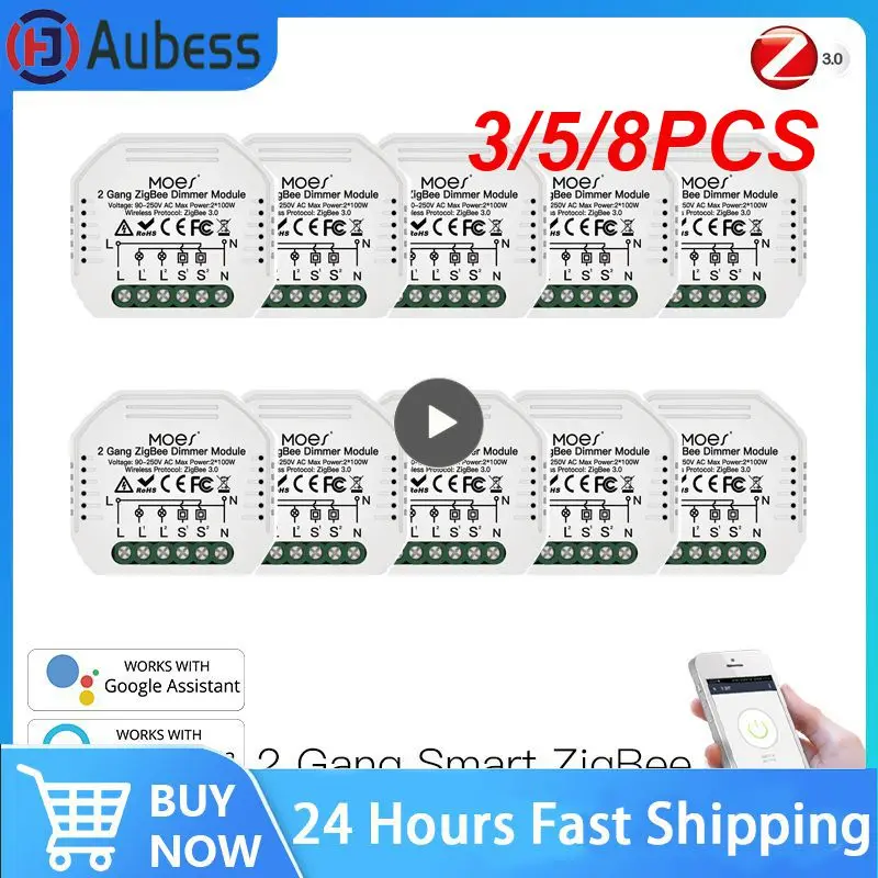 3/5/8PCS Work With Alexa Google Home Smart Dimmer Module Dimmable Zigbee Switch Mini Voice Control Diy Tuya Switches Smart Home
3/5/8PCS Work With Alexa Google Home Smart Dimmer Module Dimmable Zigbee Switch Mini Voice Control Diy Tuya Switches Smart Home
