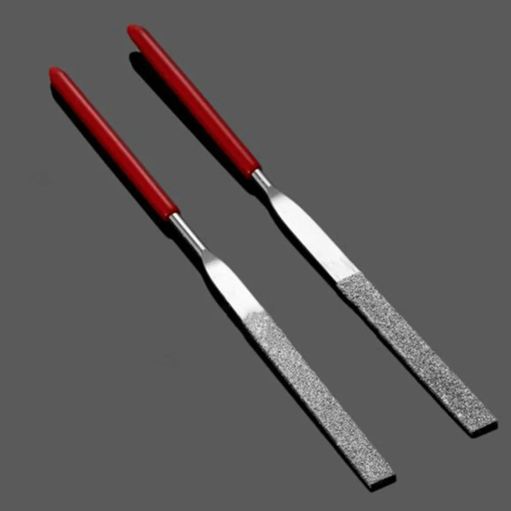 10 Pcs Diamond Needle Files 0.12*5.51\" Red Plastic Handle Metal Stone Grinding Flat Diamond Needle File Jewelry Polishing Tools
10 Pcs Diamond Needle Files 0.12*5.51\" Red Plastic Handle Metal Stone Grinding Flat Diamond Needle File Jewelry Polishing Tools