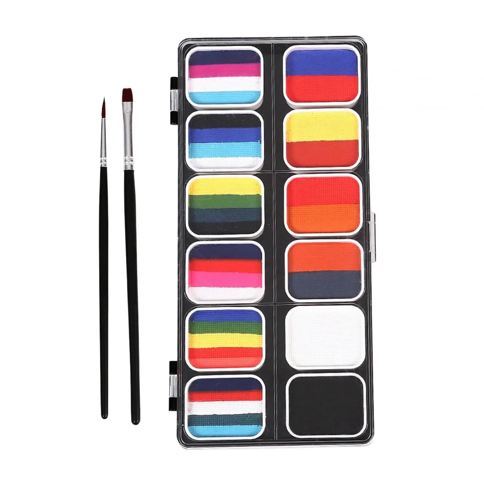 Face Body Paint Kit 12 Colors Water based Paints Easily Wash Off with Soapy and Water Halloween Professional Art Painting Set
Face Body Paint Kit 12 Colors Water based Paints Easily Wash Off with Soapy and Water Halloween Professional Art Painting Set