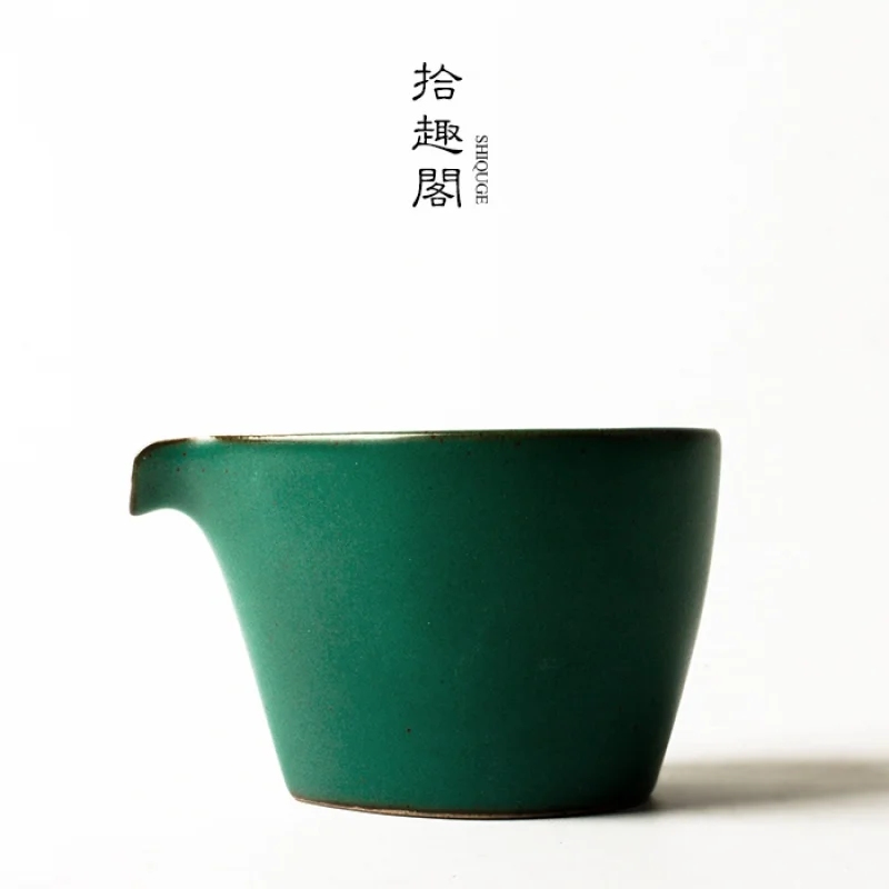 

Handmade Coarse Pottery Pitcher Jingdezhen Ceramic Tea Serving Pot Fair Cup Kung Fu Tea Ceremony Course Ceramic Tea Set Tea Serv