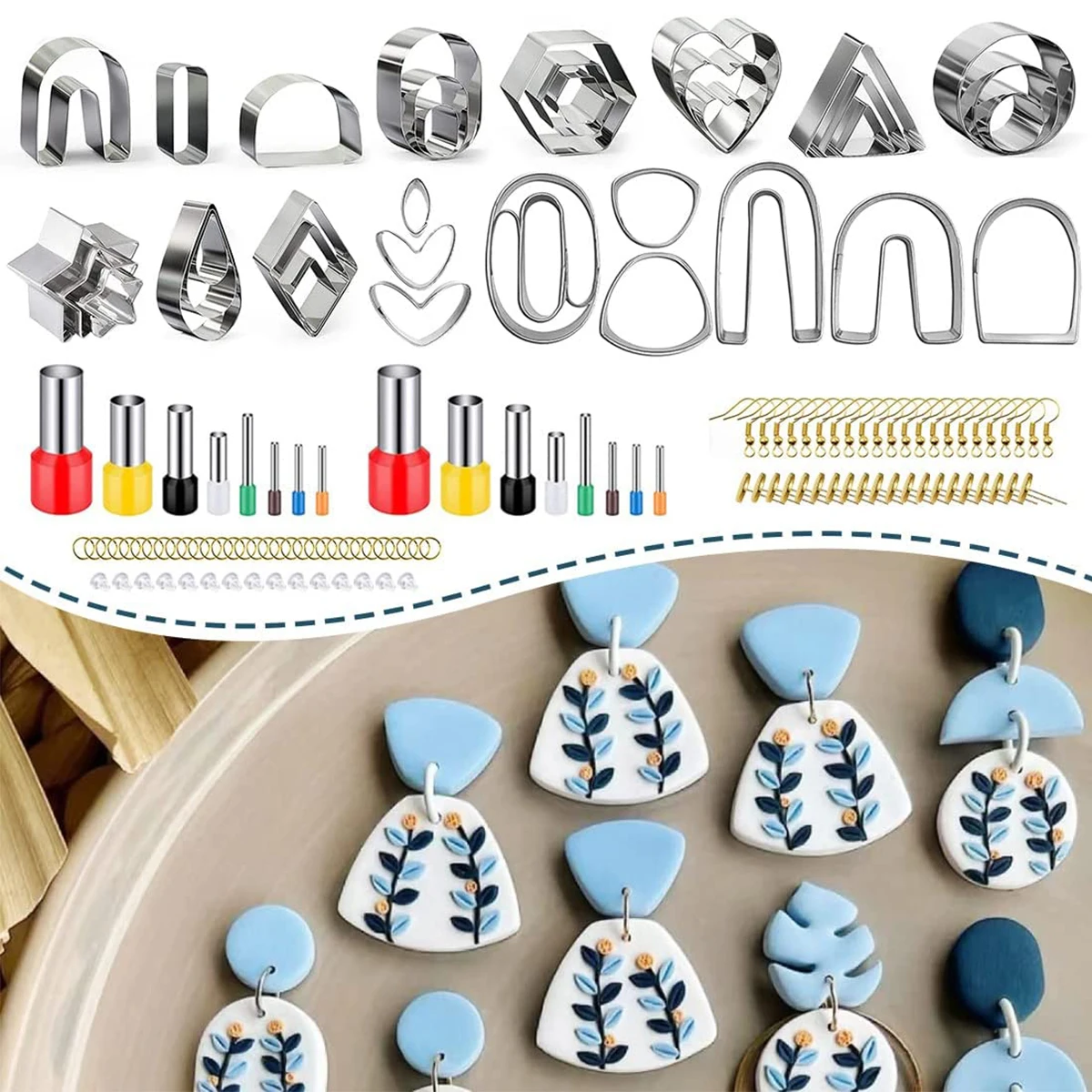 113pcs Polymer Clay Cutters Set DIY Clay Earring Cutters Jewelry Earring Making Tool for Beginner Polymer Clay Cutter Tools
113pcs Polymer Clay Cutters Set DIY Clay Earring Cutters Jewelry Earring Making Tool for Beginner Polymer Clay Cutter Tools