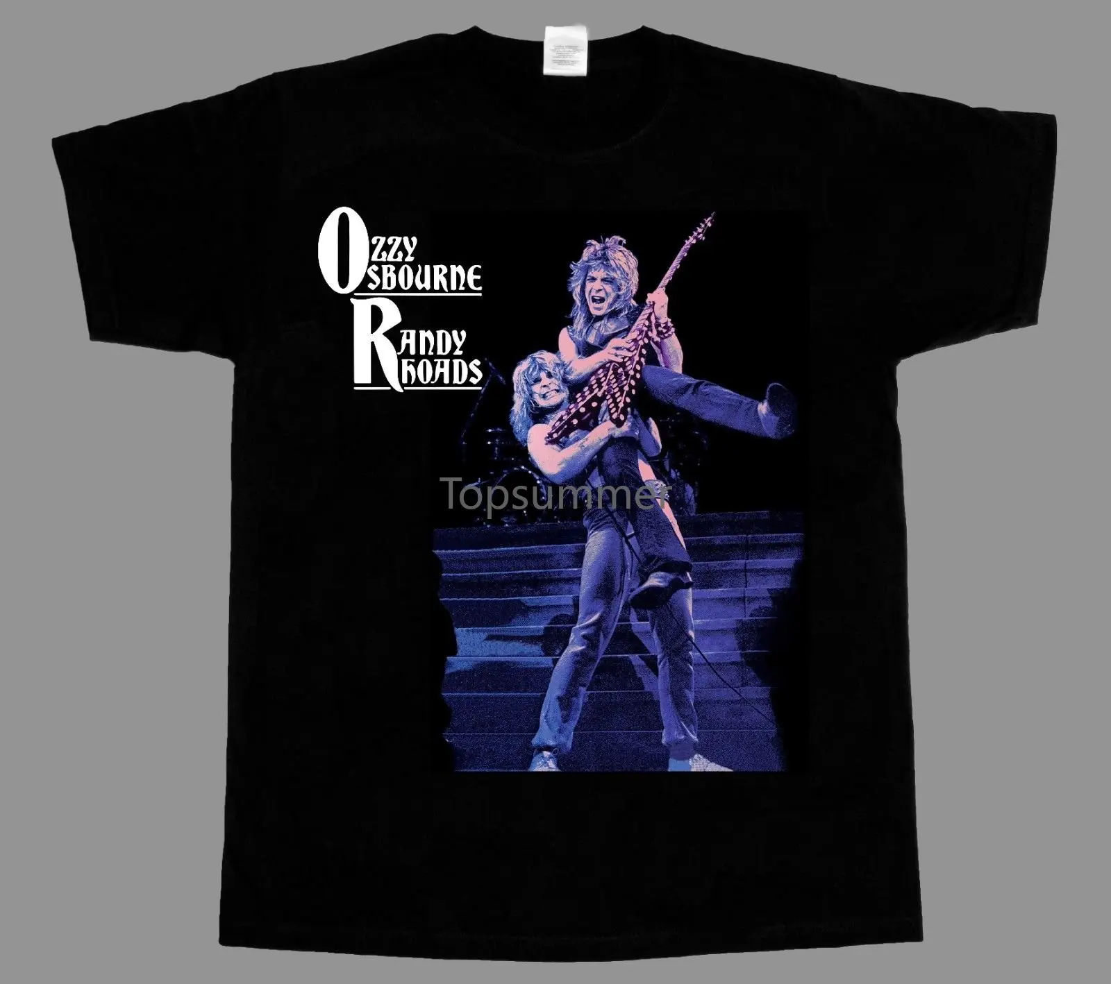 

Новинка лета 2019, черная футболка Ozzy Осборна, Рэнди роадс, с коротким рукавом, модные футболки