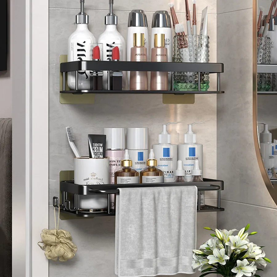 Bathroom Shelf Aluminum No Drill Square Storage Basket Shower Storage Rack Wall Mounted Corner Shelves Toilet Shampoo Holder
Bathroom Shelf Aluminum No Drill Square Storage Basket Shower Storage Rack Wall Mounted Corner Shelves Toilet Shampoo Holder