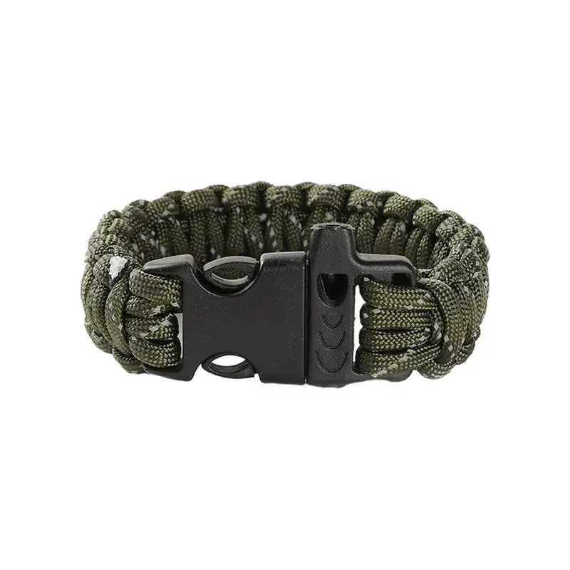 

Paracord Survival Bracelet Reflective Nine-Core Parachute Rope Braided Parachute Rope Survival Kit Wristband For Hiking Camping