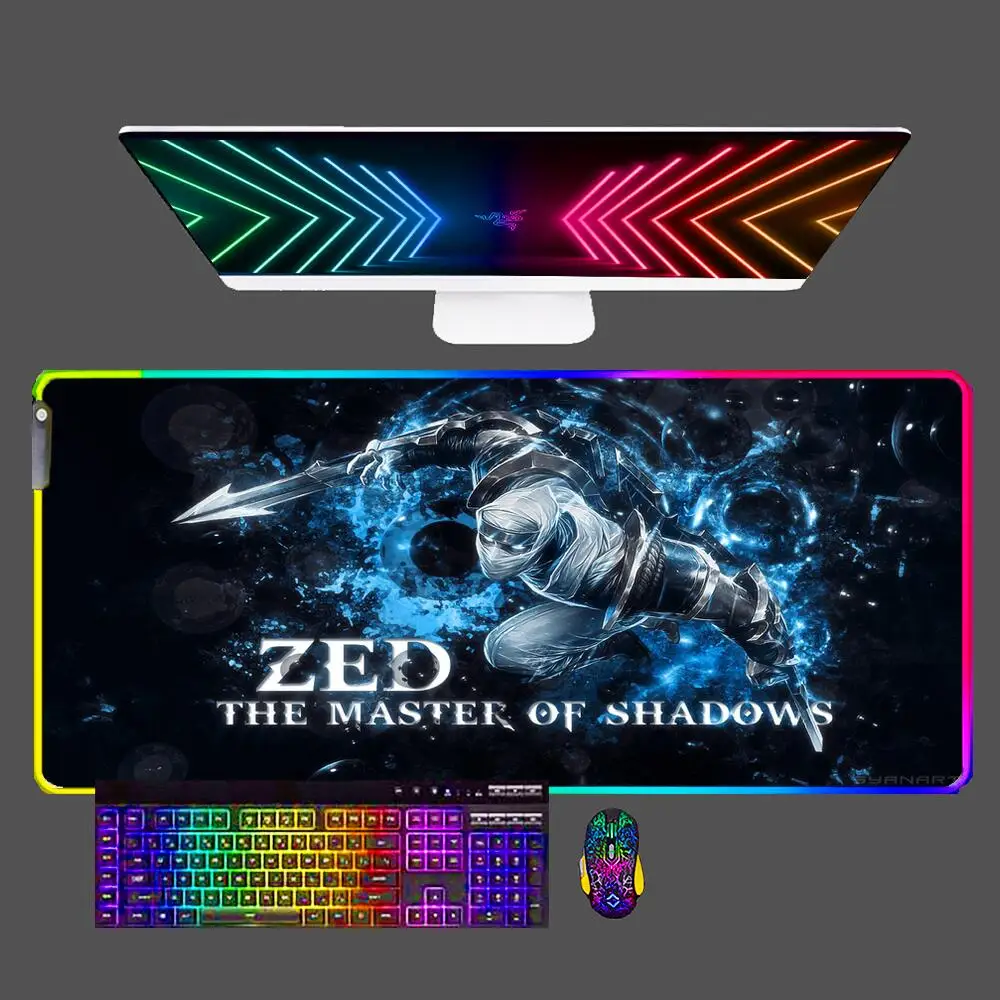 ZED League of Legends RGB Large Mouse Pad Anime Gamer Mousepad Gaming Accessories Computer Keyboard LED Table Mat for LoL/CSGO
ZED League of Legends RGB Large Mouse Pad Anime Gamer Mousepad Gaming Accessories Computer Keyboard LED Table Mat for LoL/CSGO