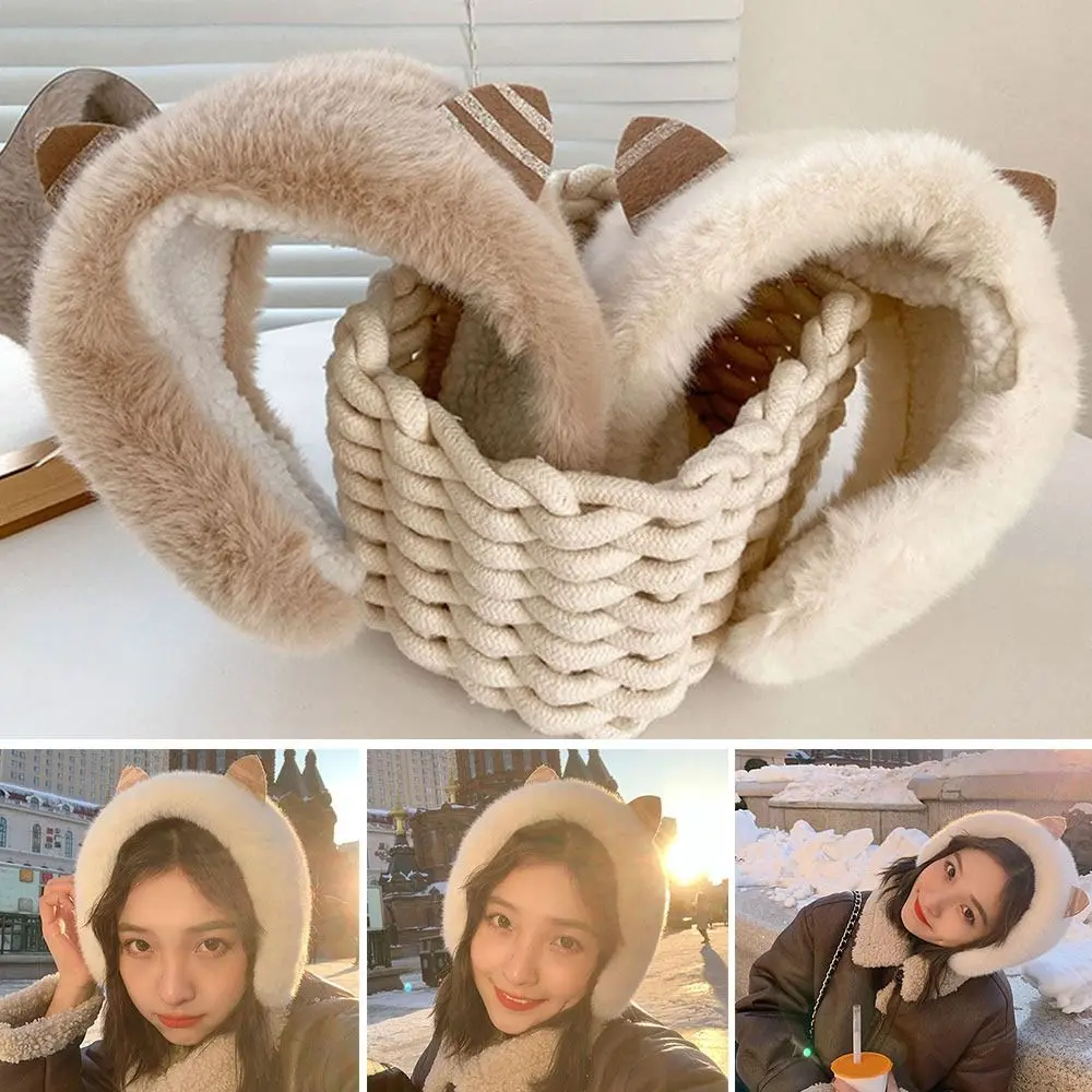 Cute Cat Women Fuzzy Earmuffs Winter Warm Plush Earmuffs Kawaii Ears Thick Headband Outdoor Earmuffs
Cute Cat Women Fuzzy Earmuffs Winter Warm Plush Earmuffs Kawaii Ears Thick Headband Outdoor Earmuffs