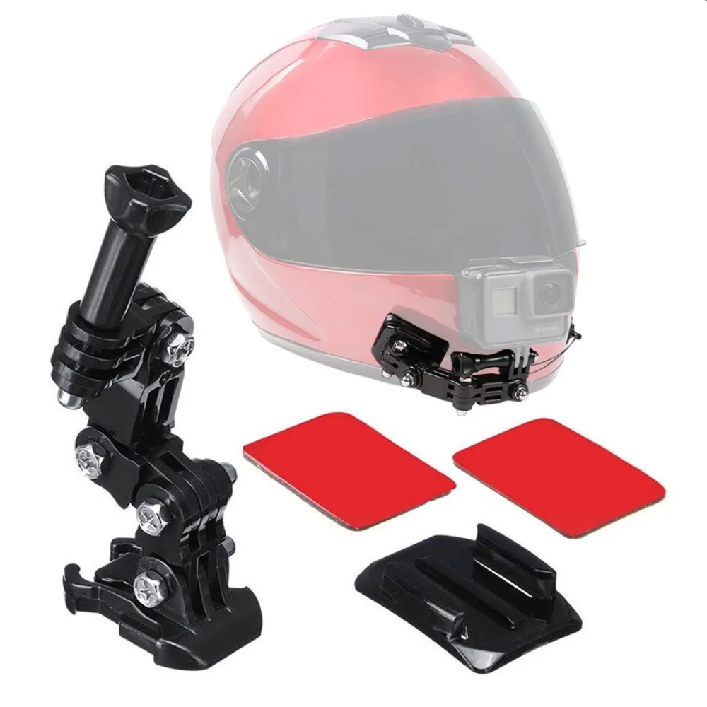 

Front Side Helmet Accessories Set J-shaped Buckle Base Support Mount for GoPro Hero 5 6 7 4 Xiaomi Yi 4K SJCAM Go Pro New