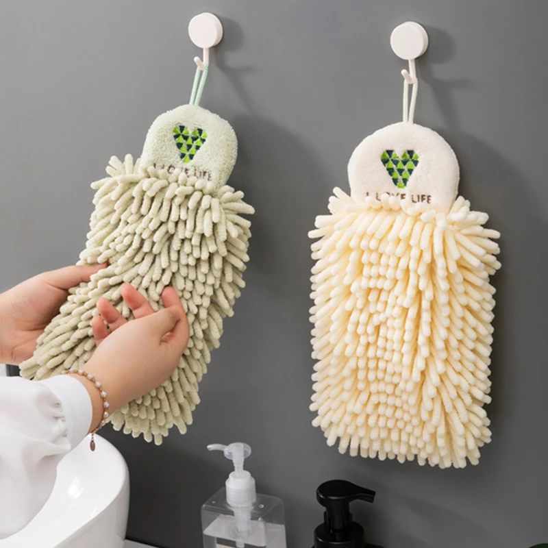Chenille Hanging Hand Towel Rectangle Quick Dry Absorbent Microfiber Towel Portable Sponge Plush Wipe Cloth for Kitchen Bathroom
Chenille Hanging Hand Towel Rectangle Quick Dry Absorbent Microfiber Towel Portable Sponge Plush Wipe Cloth for Kitchen Bathroom