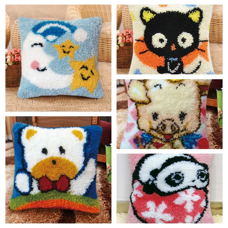 Cute Animal Carpet Embroidery Pillowcases Needlework Knitting Latch Hook Rug Kits Cross Stitch Set Latch Hook Cross Stitch Kits
Cute Animal Carpet Embroidery Pillowcases Needlework Knitting Latch Hook Rug Kits Cross Stitch Set Latch Hook Cross Stitch Kits