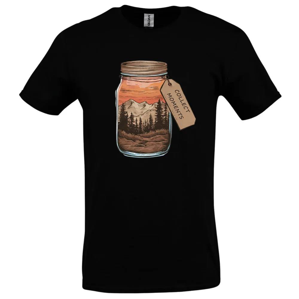 Футболка для кемпинга мужская размер S M L XL коллекция моментов каменная банка