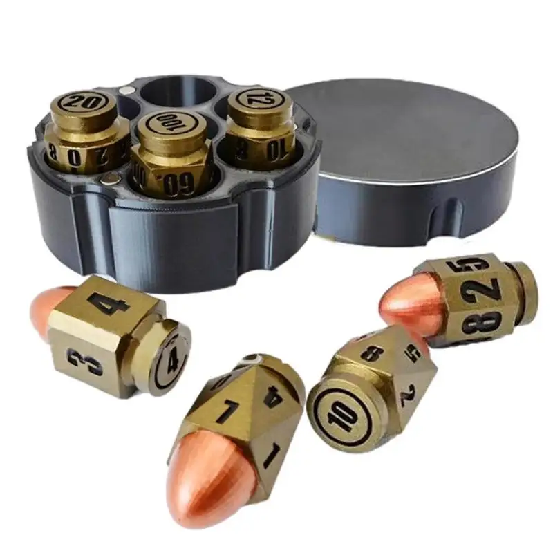 Alloy D6 Multi Sided Bullet Dice Digital Dice Hot Sale Pub Entertainment Game Props For Party Board Game Family New Year Game
Alloy D6 Multi Sided Bullet Dice Digital Dice Hot Sale Pub Entertainment Game Props For Party Board Game Family New Year Game