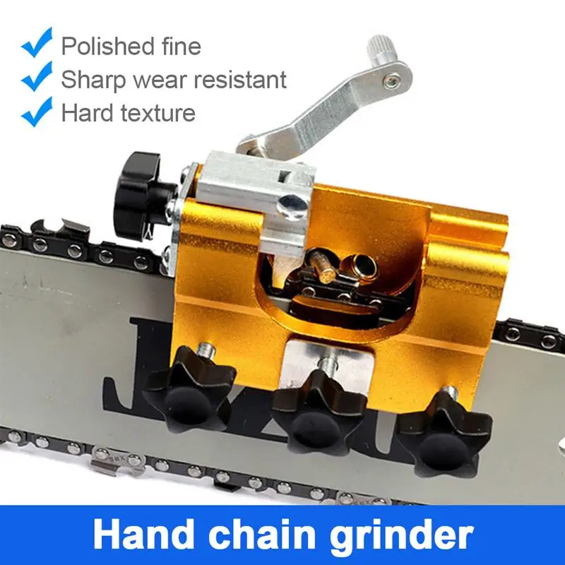 Portable Chainsaw Sharpener Hand Crank Chainsaw Chain Sharpening Jig Tool for Woodworking Drill Sharpen Tool Silver 3 Grind Head
Portable Chainsaw Sharpener Hand Crank Chainsaw Chain Sharpening Jig Tool for Woodworking Drill Sharpen Tool Silver 3 Grind Head