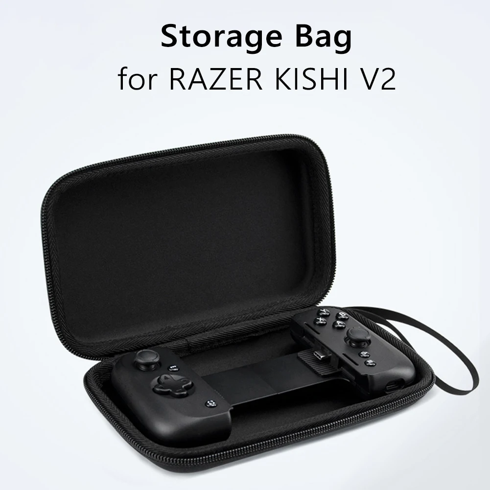 

Portable Mobile Game Controller Bags with Hand Rope Carrying Case Anti-scratch Hard Carrying Case Shock Proof for RAZER KISHI V2