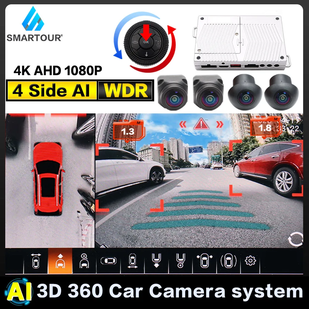 4 Side AI Car 360 Degree Bird View Image System 3D Surround View Driving Recorder High-Definition 4K AHD 1080p Car Camera
4 Side AI Car 360 Degree Bird View Image System 3D Surround View Driving Recorder High-Definition 4K AHD 1080p Car Camera